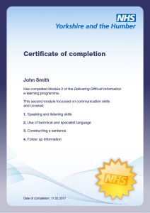 NHS: Delivering Difficult Information NHS eLearning : 4pt Limited