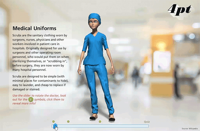 Animated 3D character Articulate Storyline